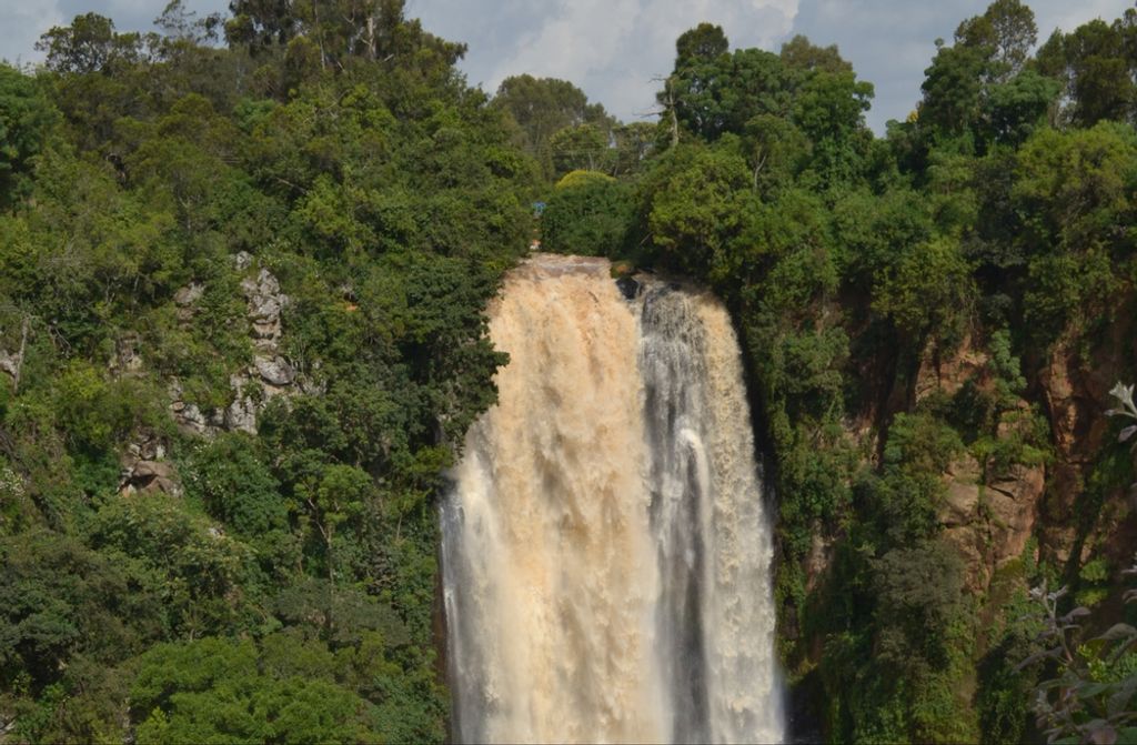 hansepuzzle 81837 - Wasserfall Puzzle, 500 Teile, Natur, 46,0 x 30,0cm mit hochwertiger Aufbewahrung, Kartonbox und wiederverschließbarem Beutel