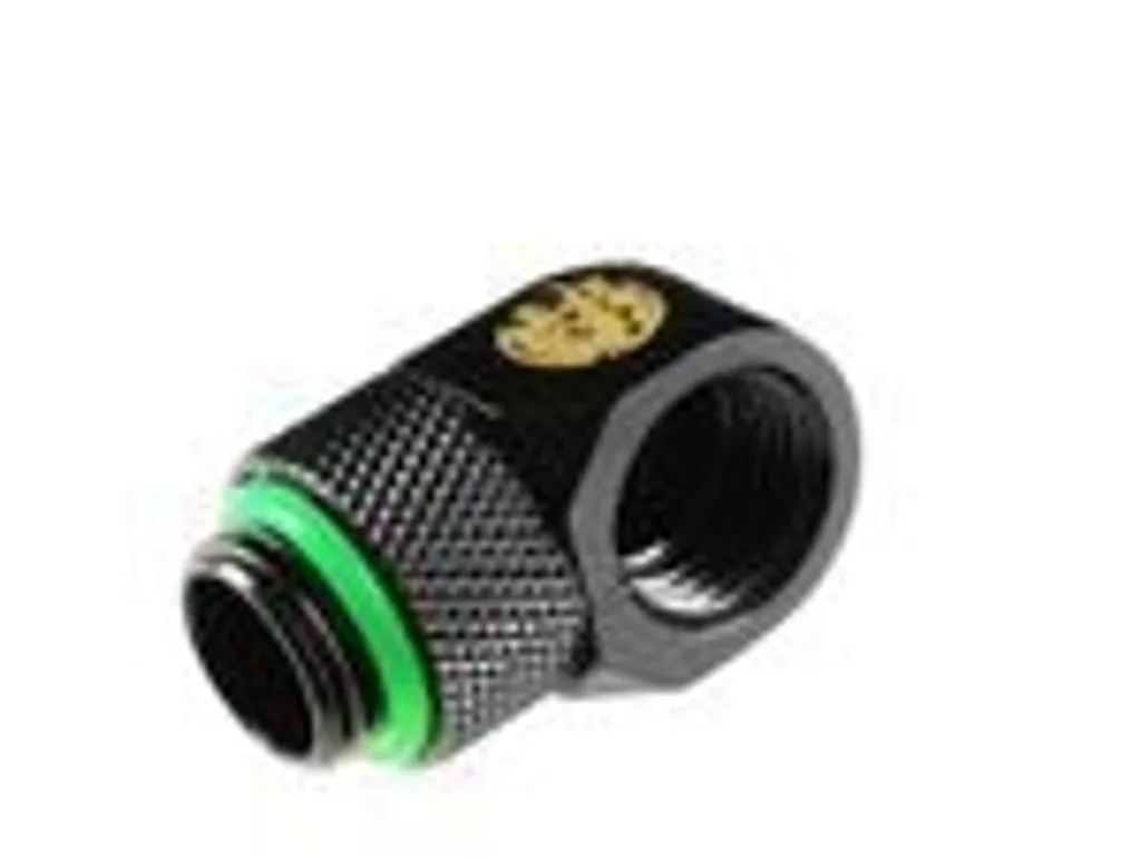 Adaptateur Coudé G1/4 Pivotant pour Watercooling PC - Finition Noir Mat
