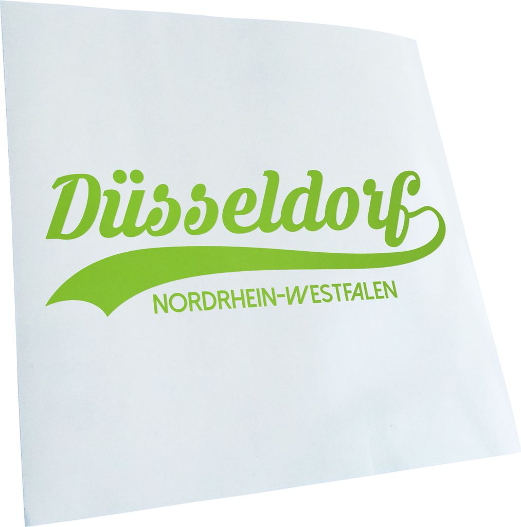 Kiwistar - Autoaufkleber - Düsseldorf Nordrhein-Westfalen - Lindgrün - 60x20cm - Aufkleber für Auto, Laptop, Fahrrad, LKW, Motorrad mehrfarbig J...