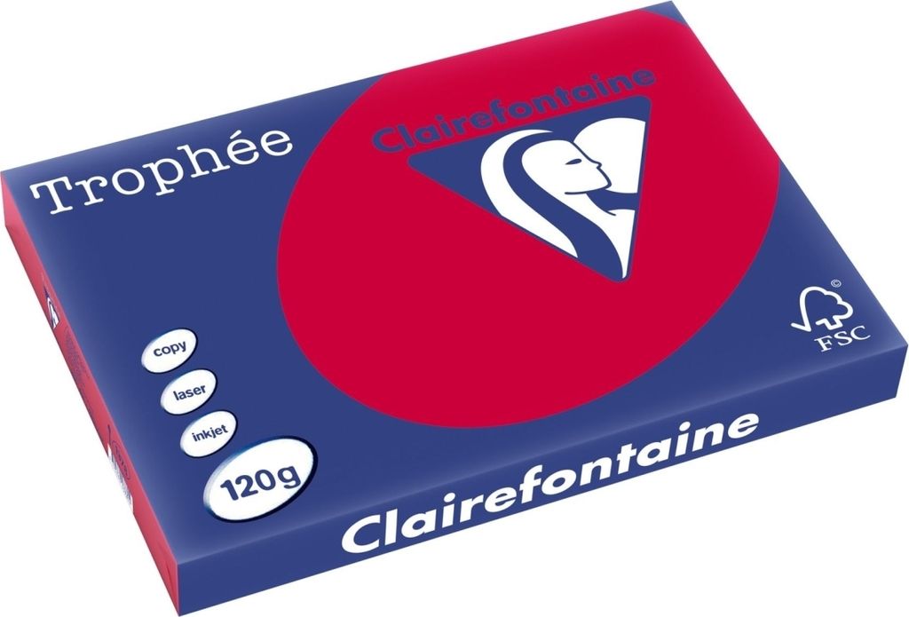 Kopierpapier Trophee A3 120g/qm VE=5x250 Blatt kirschrot