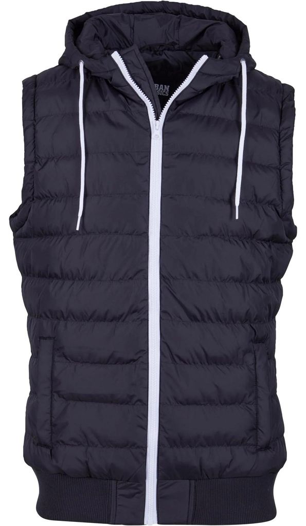 Urban Classics - Weste mit Kapuze für Herren TN201 (L) (Schwarz/Weiß)