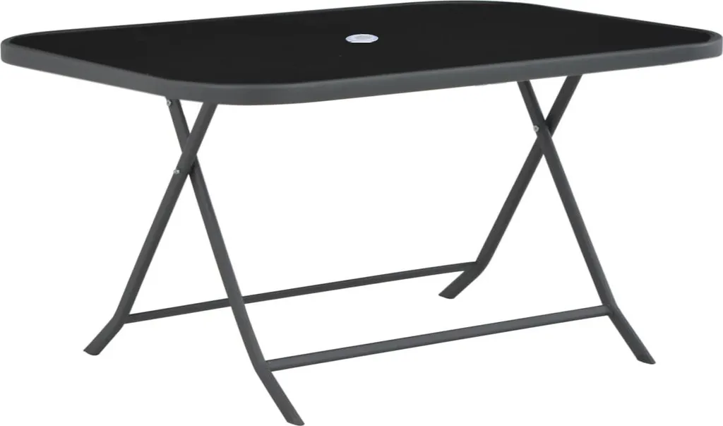 Table de jardin Aga BISTRO MR4358A 140x85x70 cm anthracite en métal