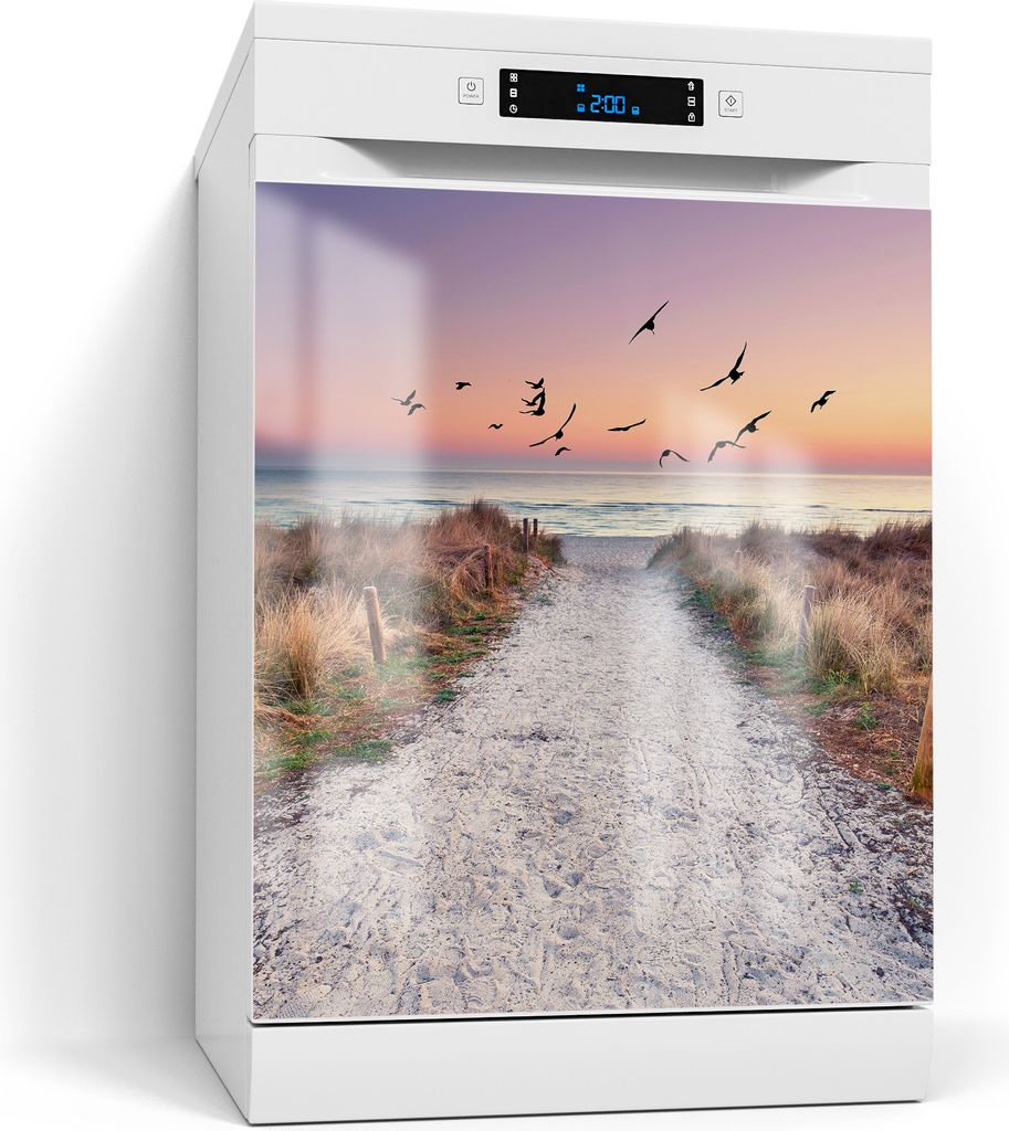 DEQORI Magnetmatte Spülmaschine Standard 60x70 cm 'Strandaufgang zur Ostsee' Magnetfolie