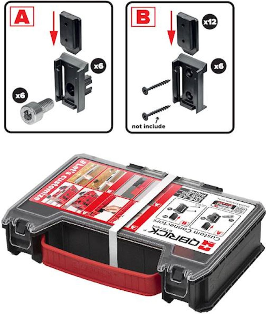 Qbrick-System Steckerset mit Box