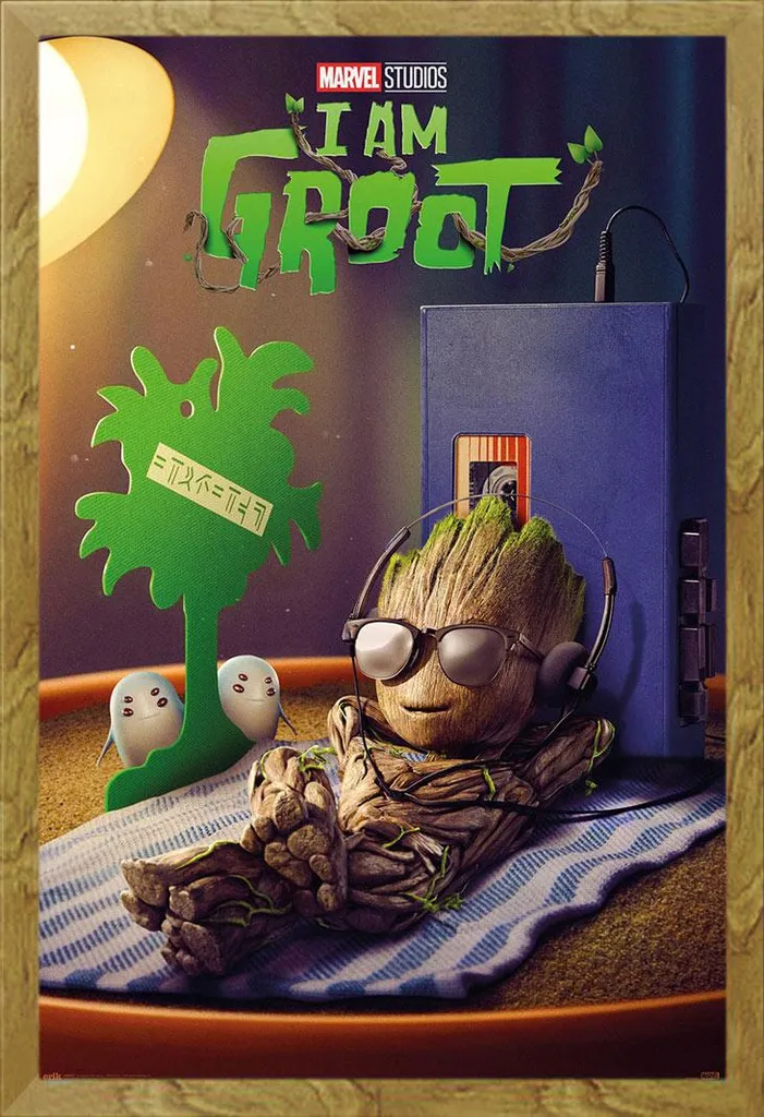 Poster Groot con Cornice Shinsuke Shinsuke® Maxi MDF Rovere e Vetro Acrilico