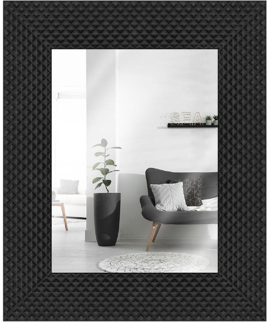 MendeFrames Wandspiegel H225 Modern schwarz 70x90 cm