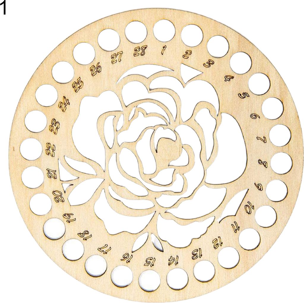 Stickerei Floss Organizer auf auffällige Multi-Löcher Holz Rose Design Kreuzstich Fadenfadenhalter für zu Hause-1