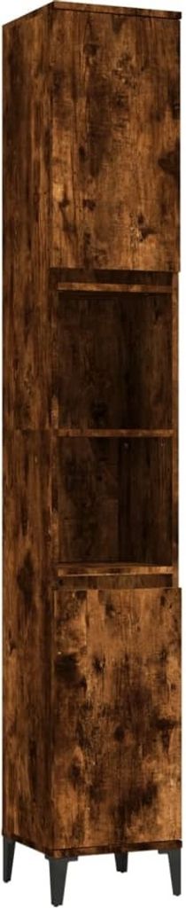 vidaXL Kúpeľňová skrinka Smoked Oak 30x30x190 cm Materiál Obrázok produktu 