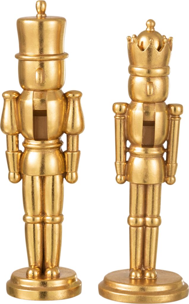 J-Line Nussknacker Poly Gold Medium 2 Sortiert