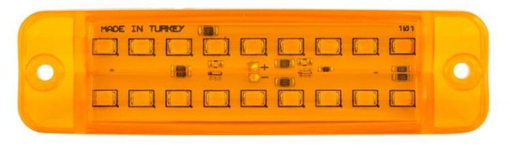 LED Seitenmarkierungsleuchte 18 LED 12-24V 100mm Gelb