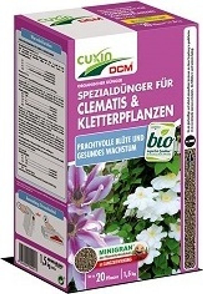 Cuxin DCM Spezialdünger für Clematis & Kletterpflanzen 1,5 Produktbild 
