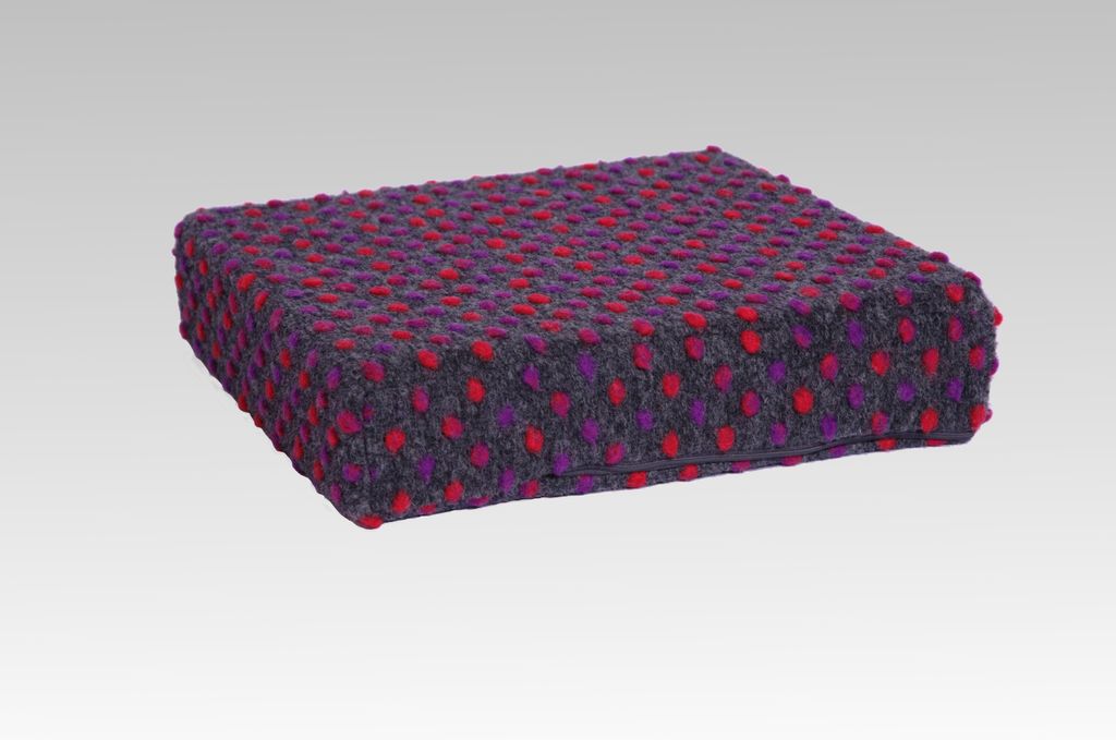 Stuhlkissen Sitzerhöhung Aufstehhilfe Wolle Noppen anthrazit 40/40/10 cm anthrazit 40 x 40 x 10 cm