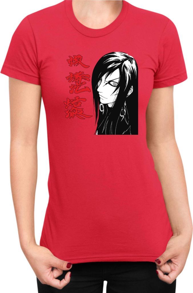 Damen T-Shirt Naruto Orochimaru 01, Lady S / Rot