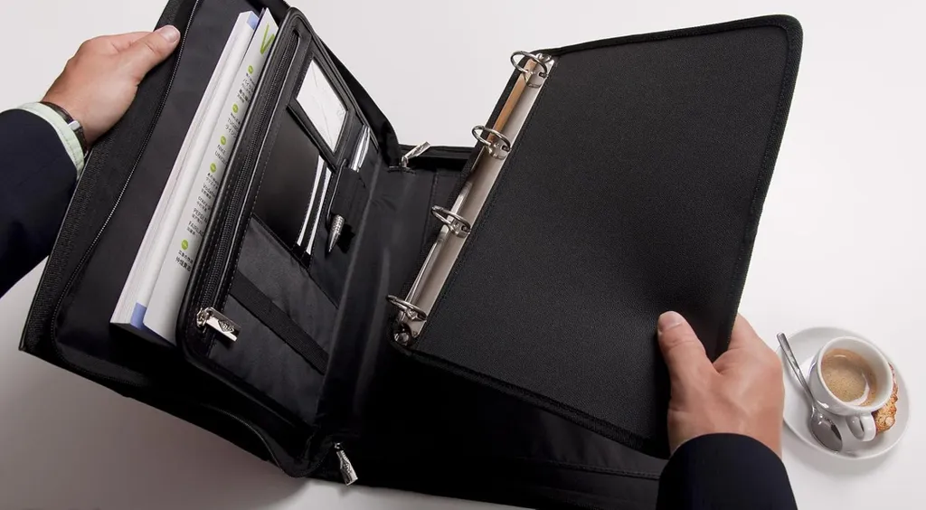 Porte-documents A4 WEDO Elegance noir pour dossiers professionnels