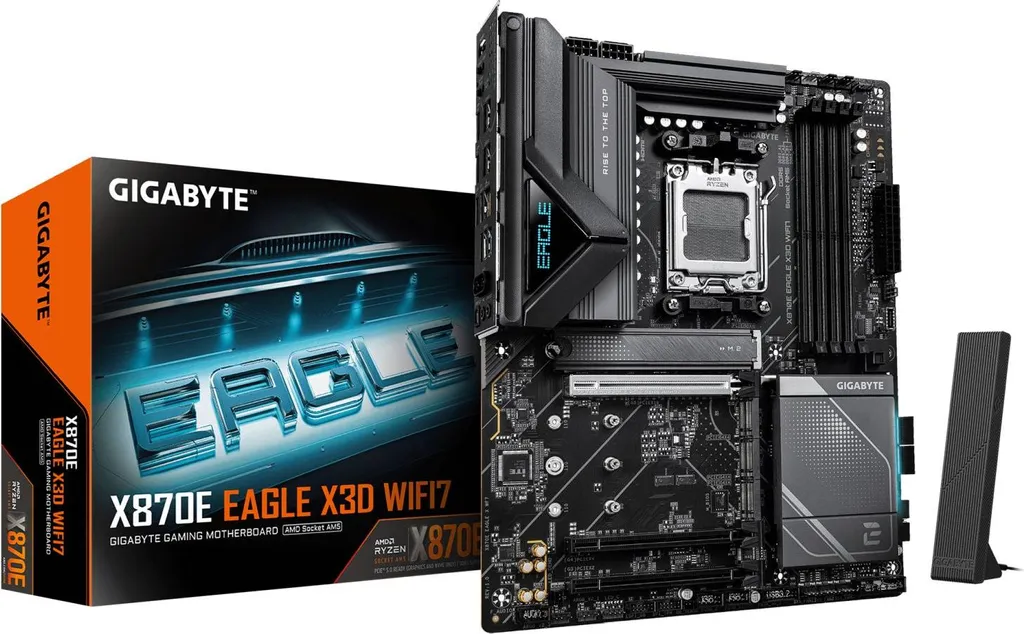 Gigabyte X870E Eagle X3D avec WiFi 7 et DDR5 pour des transferts records