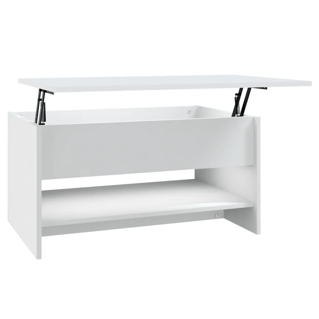 SYFAX Tavolino Salotto Bianco 80x50x40 cm - Arredo Soggiorno Legno