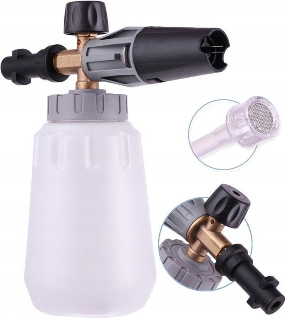 Schaumpistole für Kärcher K2 K3 K4 K5 K6 K7 Hochdruckreiniger mit 1-Liter-Tank und MagicFOAM 1,25-mm-Düse