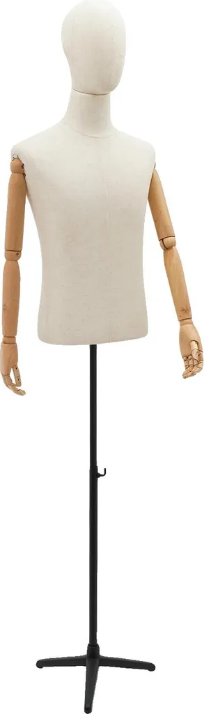 Mannequin homme noir réglable et flexible pour poses réalistes - 180cm