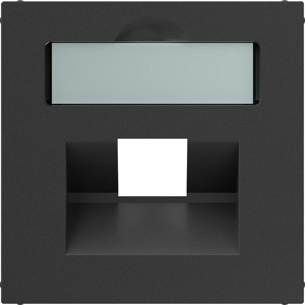 Legrand SEANO Abdeckung 1x RJ45 für Datendosen von Metz, Telegärtner und Rutenbeck, inkl. Beschriftungsfeld, Anthrazit, 765458