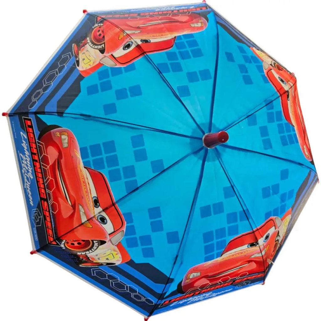 Disney Cars Kinder Regenschirm 65 cm Lightning McQueen blau Produktbild 