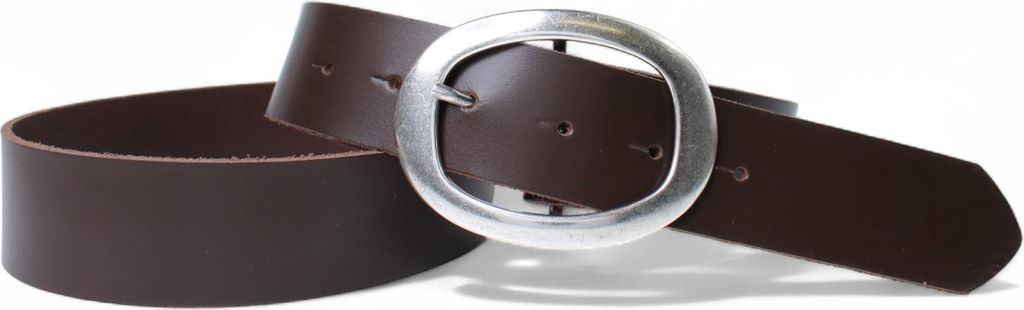 FRONHOFER vielseitiger Damen Jeansgürtel 4 cm ovale Gürtelschnalle silber