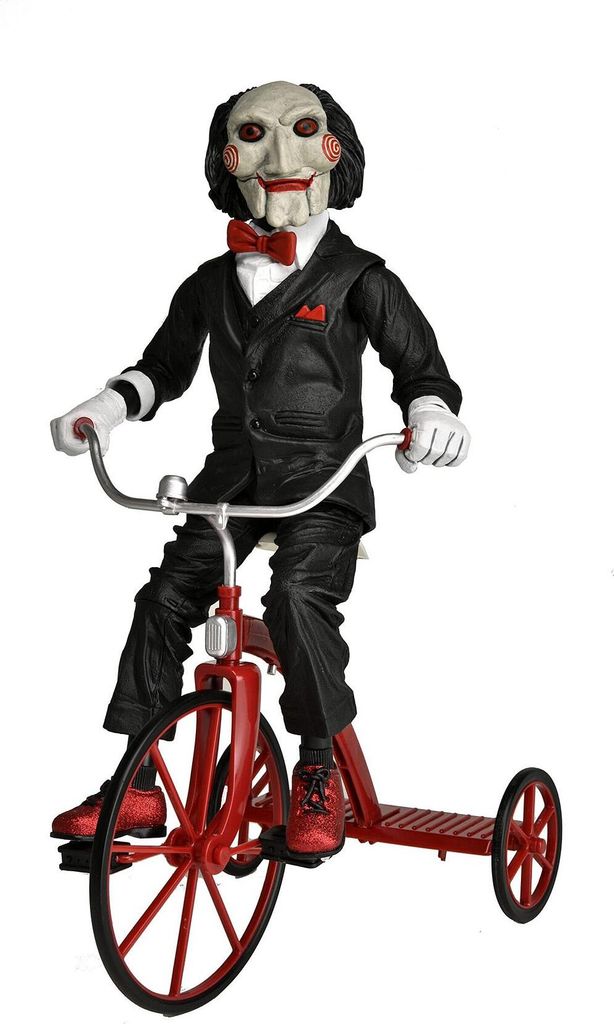 Saw action figure con suono Billy con triciclo 30 cm Immagine del prodotto 