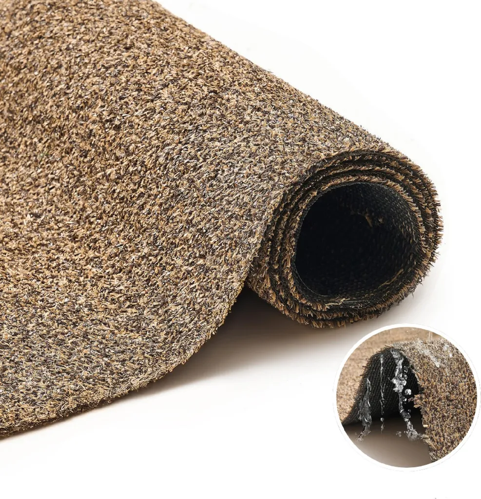 Gazon artificiel Tapiso CANYOO marron pour terrasse et balcon 400x550 cm