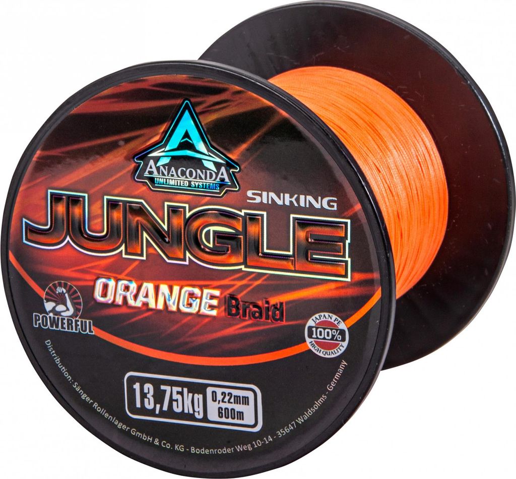 Anaconda Jungle Orange rýchlo potápavá splietaná šnúra (600 Obrázok produktu 