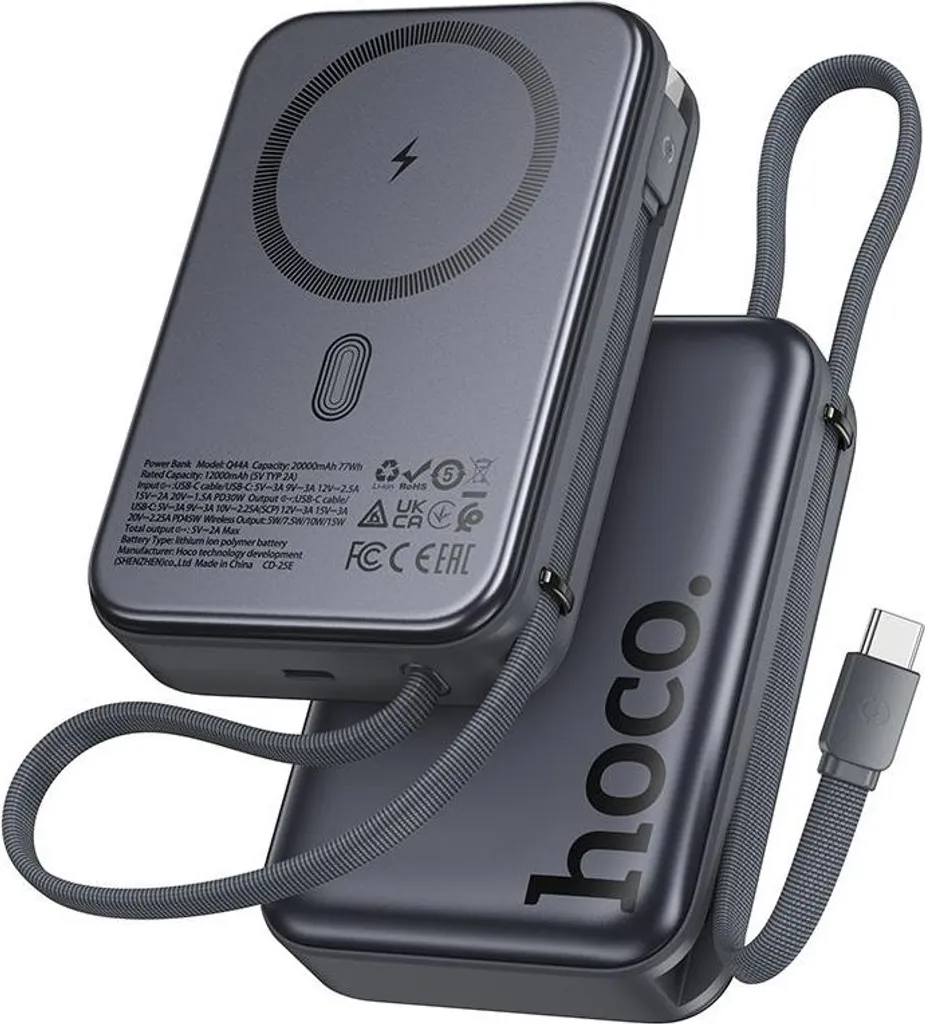 Batterie portable voyage Hoco : powerbank ordinateur et MagSafe