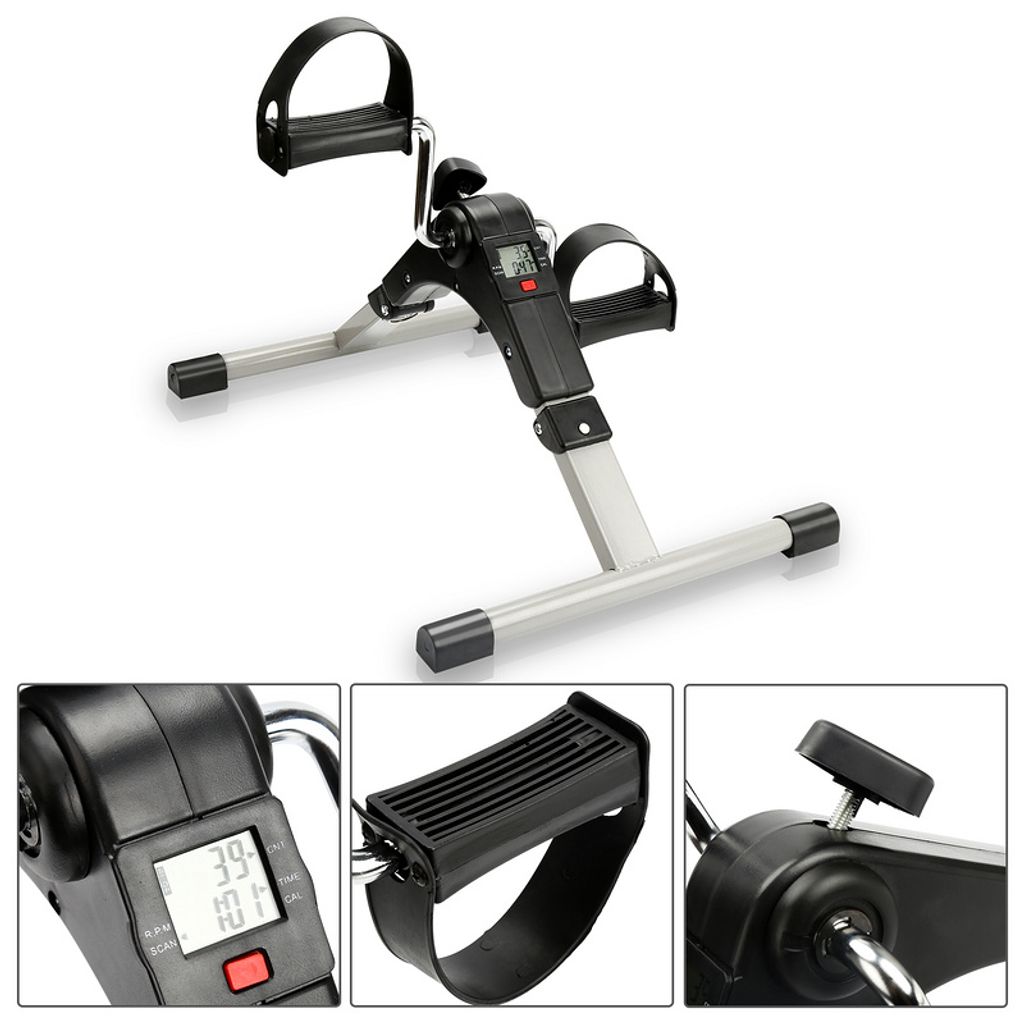 Heimtrainer Büro Pedaltrainer Fitness Fitnessgerät LCD Mini Bike Trimmrad 