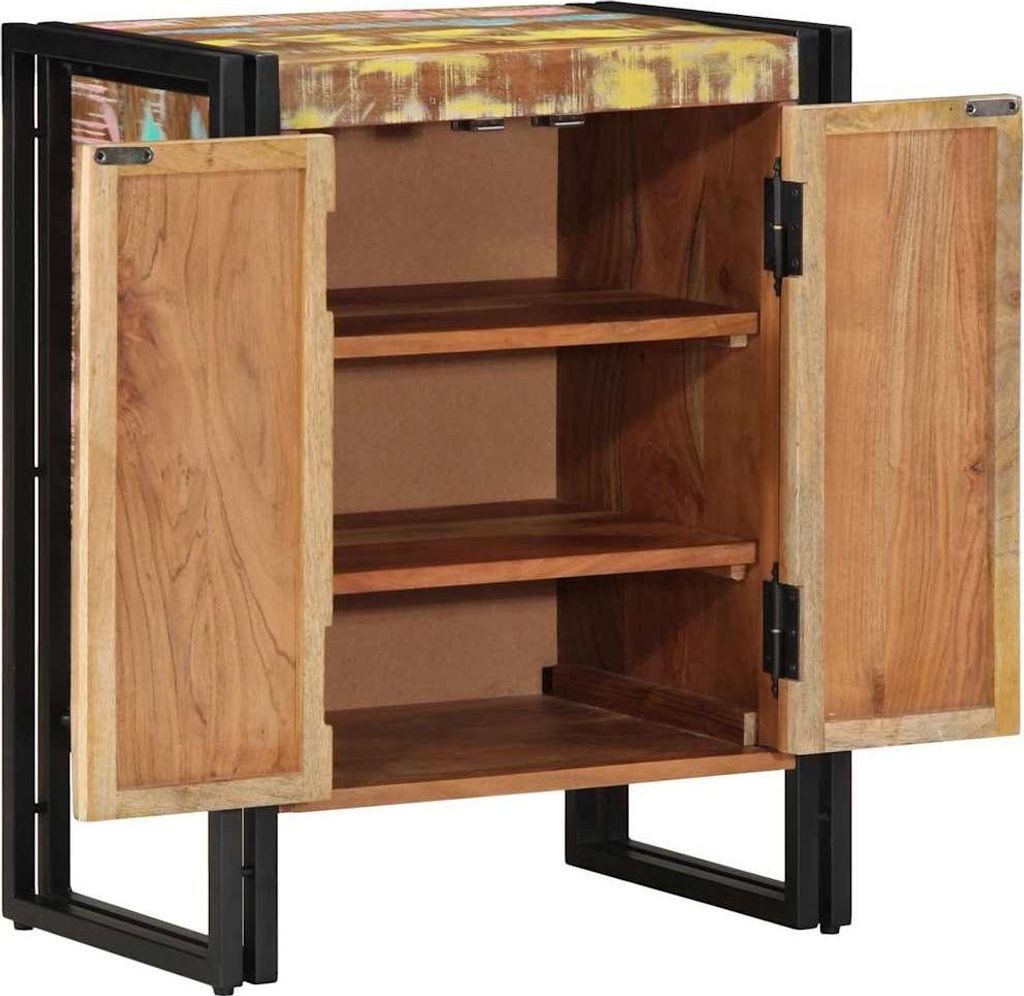 vidaXL Schuhschrank Mehrfarbig 56 x 35 x 70 cm Massivholz Altholz
