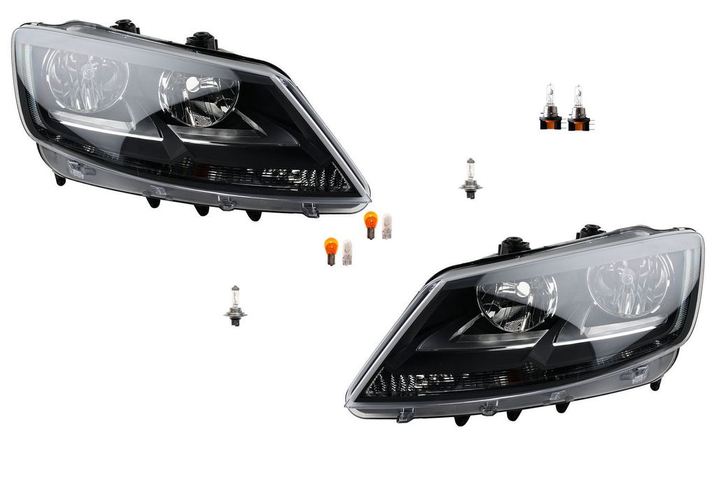 Johns, Scheinwerfer Halogen passend für Seat Alhambra 7N 10-15 Leuchtmittel Set Li. Re. 7N5941005 7N5941006