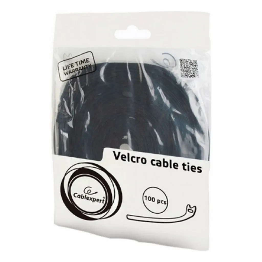 Fascette con chiusura a velcro GEMBIRD VT-210x12 (100 pezzi) Nero