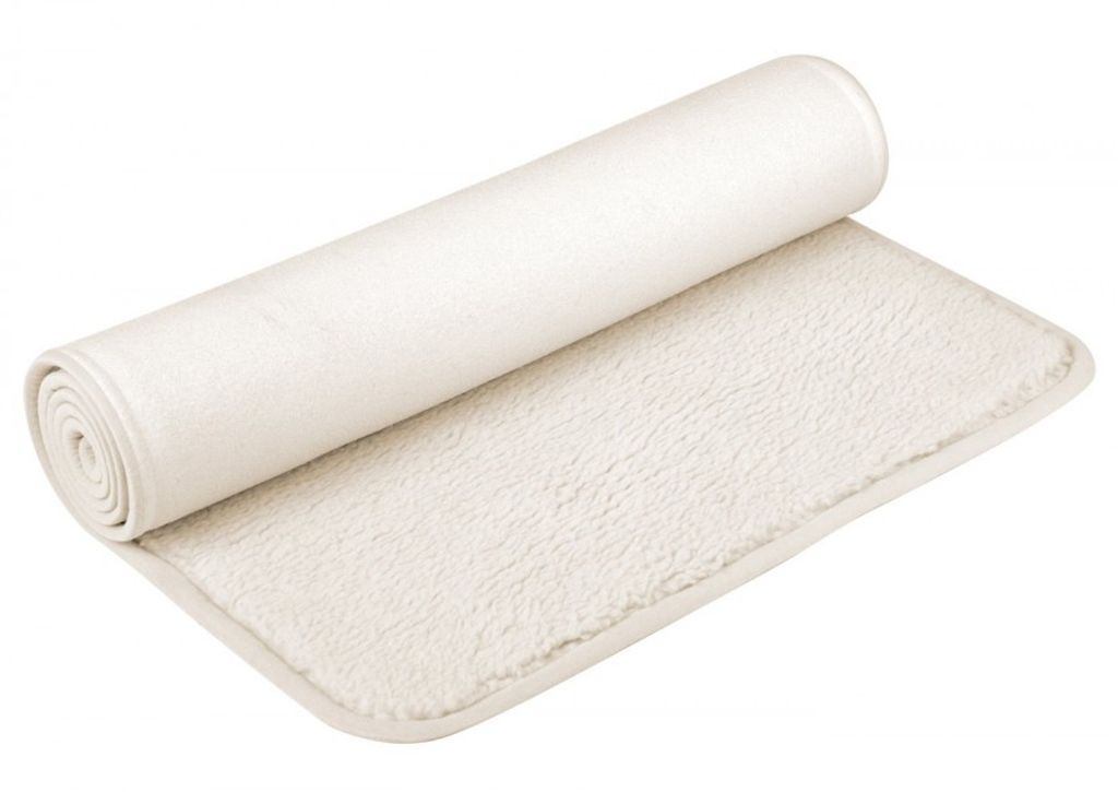 Yogistar Yogamatte Schurwolle natur 75 cm X 180 cm, umsäumt