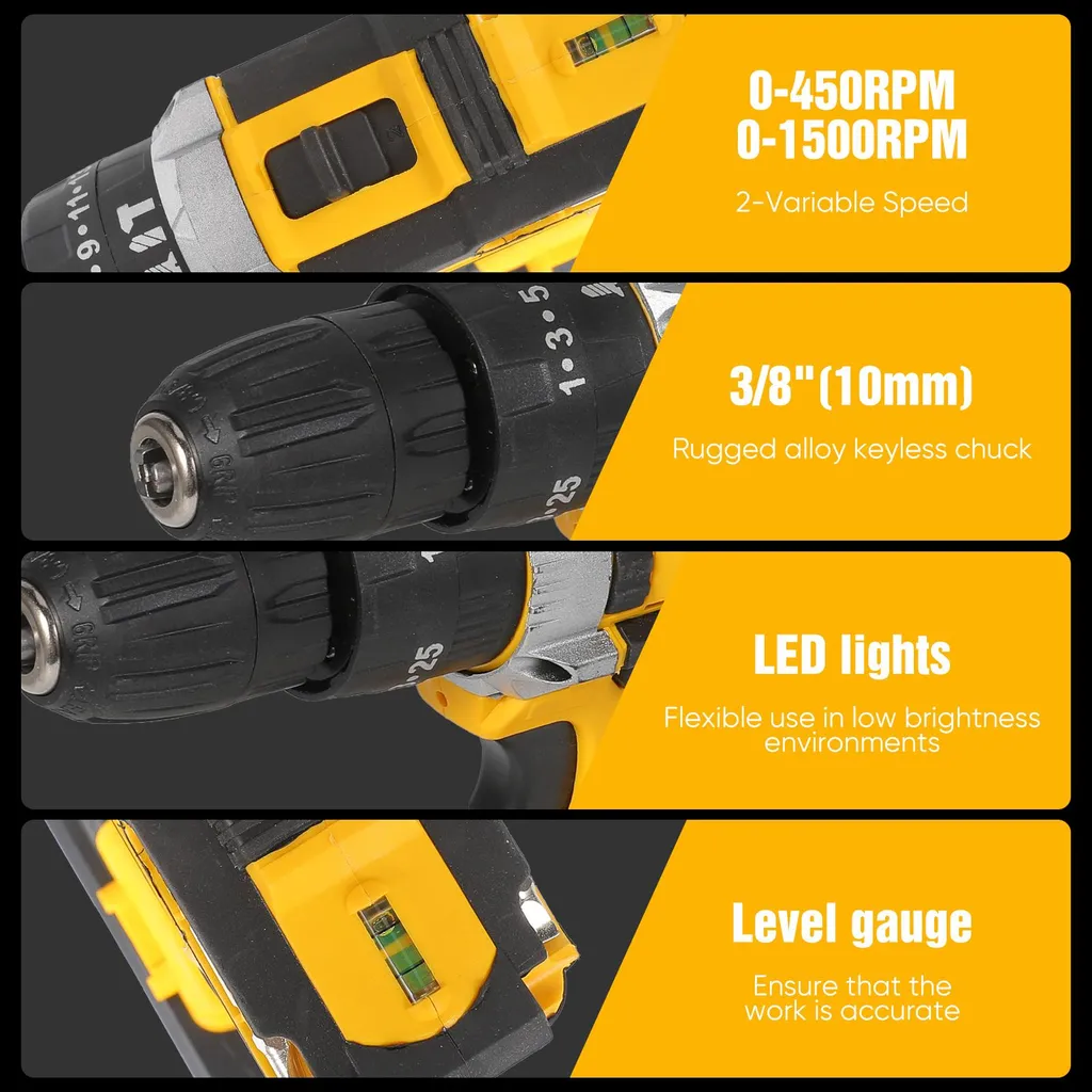 Perceuse à batterie 1 800 tr/min idéale pour le perçage du bois - 3