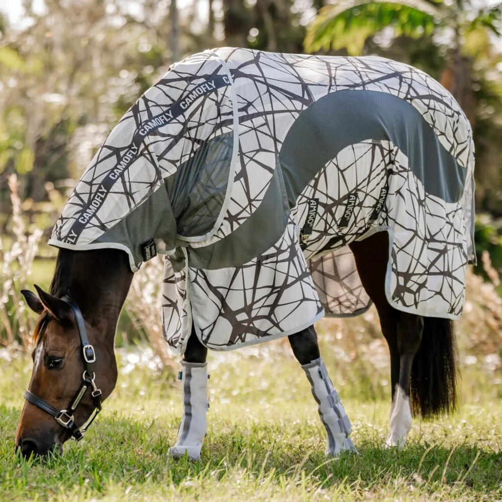 Chemise anti-mouches Amigo CamoFly Plus Horseware avec couvre-cou amovible