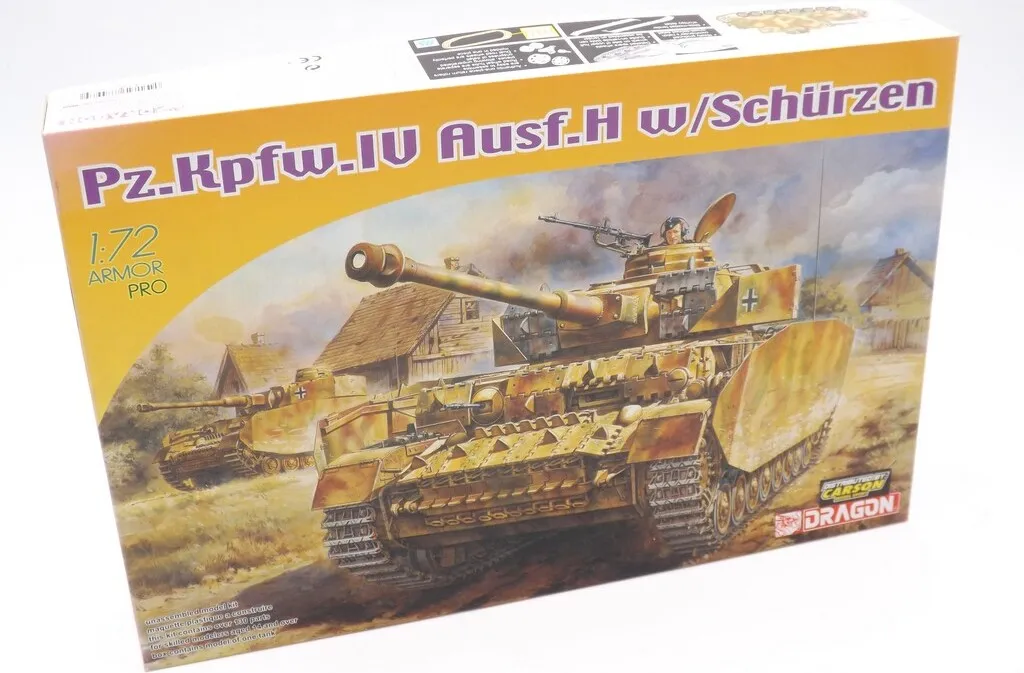 Char Pz.Kpfw.IV Ausf.H Dragon 7497 avec blindage Schürzen 1:72 neuf