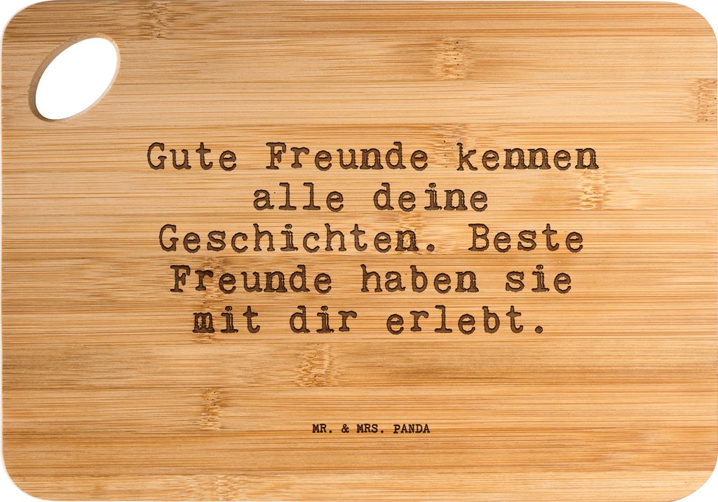 Mr. & Mrs. Panda Schneidebrett Gute Freunde kennen alle... - Transparent - Geschenk, Spruch Sprüche Weisheiten Zitate Lustig Weisheit Worte, beste...