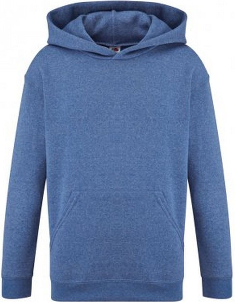 Fruit of the Loom Kinder Klassik Kapuzenpullover PC3883 (7-8 Jahre (128)) (Königsblau meliert)