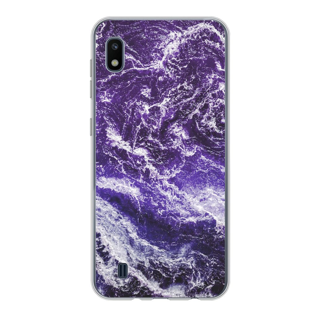 MuchoWow Handyhülle Schutzhülle Hülle für Samsung Galaxy A10 Mineralien - Muster - Naturstein Silikon Softcase Handy Hülle - Schutzhülle