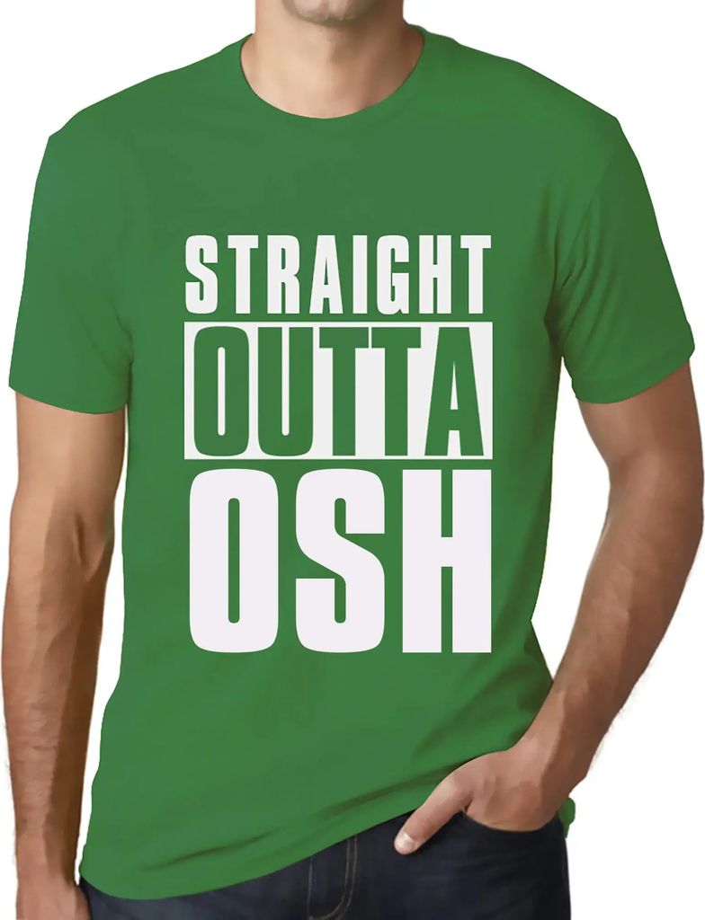 Herren Grafik T-Shirt Direkt aus dem Osh – Straight Outta Osh – Öko-Verantwortlich Vintage Jahrgang Kurzarm Lustige Druck Geburtstag Geschenk ...