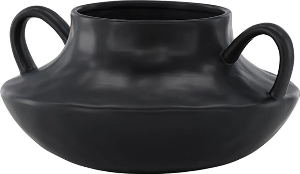 Pot de fleurs Holda noir mat - Structure en métal robuste et durable