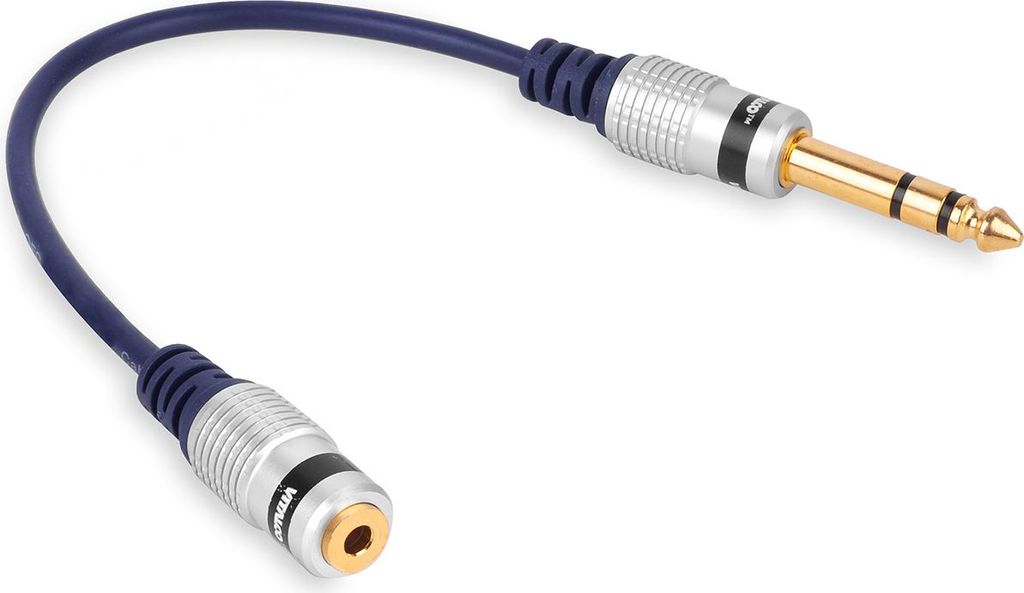 Jack 6.3 Stereo Adapter Stecker - Jack 3.5 Stereo Buchse Vitalco