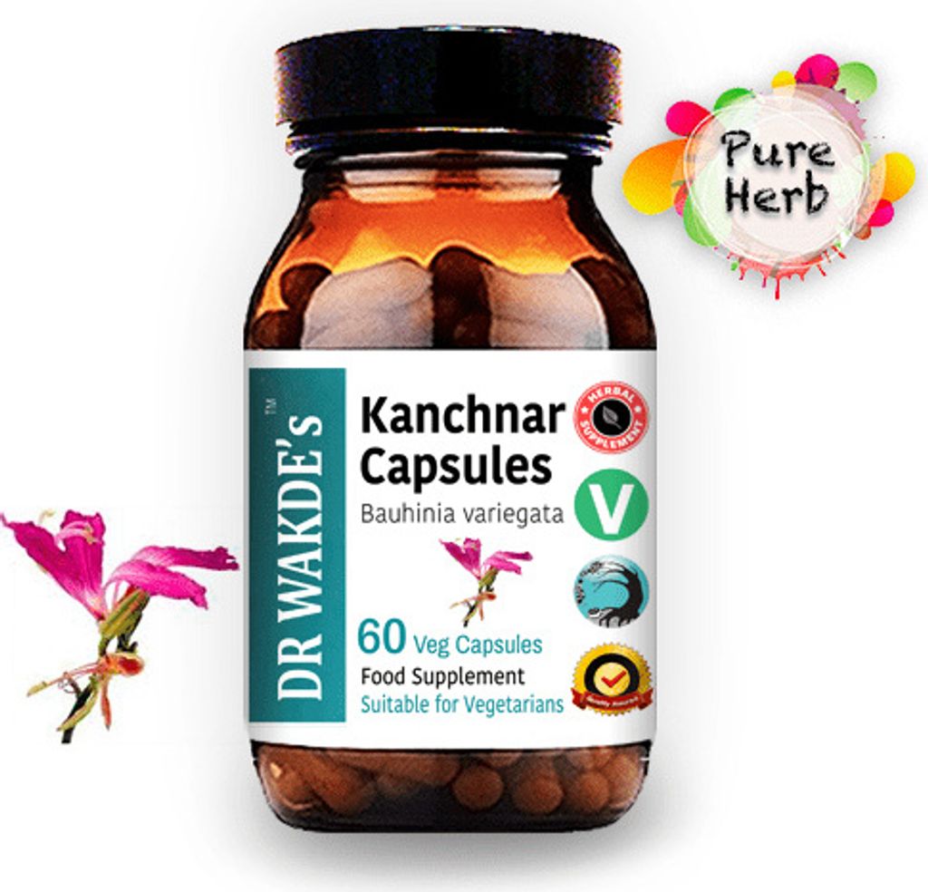 DR WAKDE'S Kanchnar Kapseln (Bauhinia variegata) | 60 Vegi Caps | Ayurveda-Supplement | Vegan | 100% Kruter | Mengenrabatte | Am selben Tag Versand