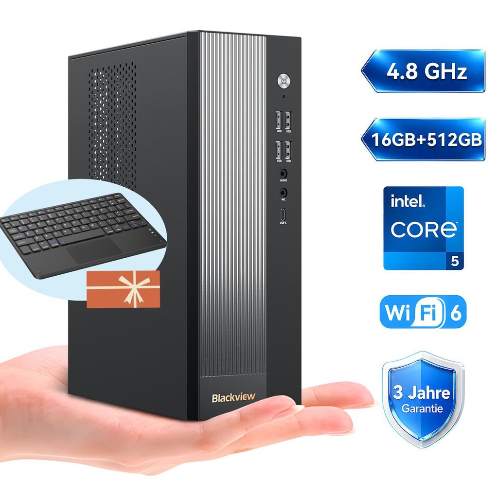 Blackview NEX60 Mini-PC: Intel Core 5 210H, 16GB DDR4 (max. Produktbild 