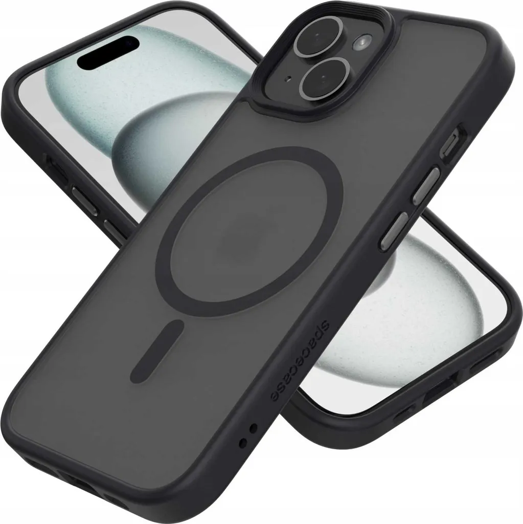 Custodia SPACECASE MagSafe iPhone 15 Nero | Eleganza e Sicurezza - 3