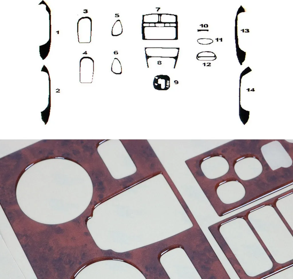 Set Modanature Radica Hyundai Santa Fe 02-06 | 14pz Interni Legno