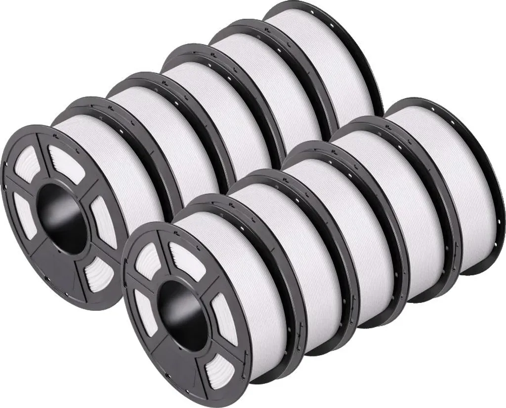 Filament PLA Blanc 1,75 mm Anti-Casse et Anti-Bouchage - Volume 10kg