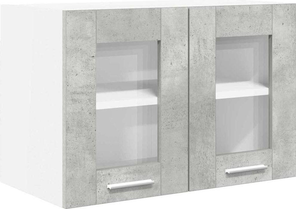 vidaXL Hängeschrank mit Tür Beton Grau 60 x 31 x 40 cm Produktbild 