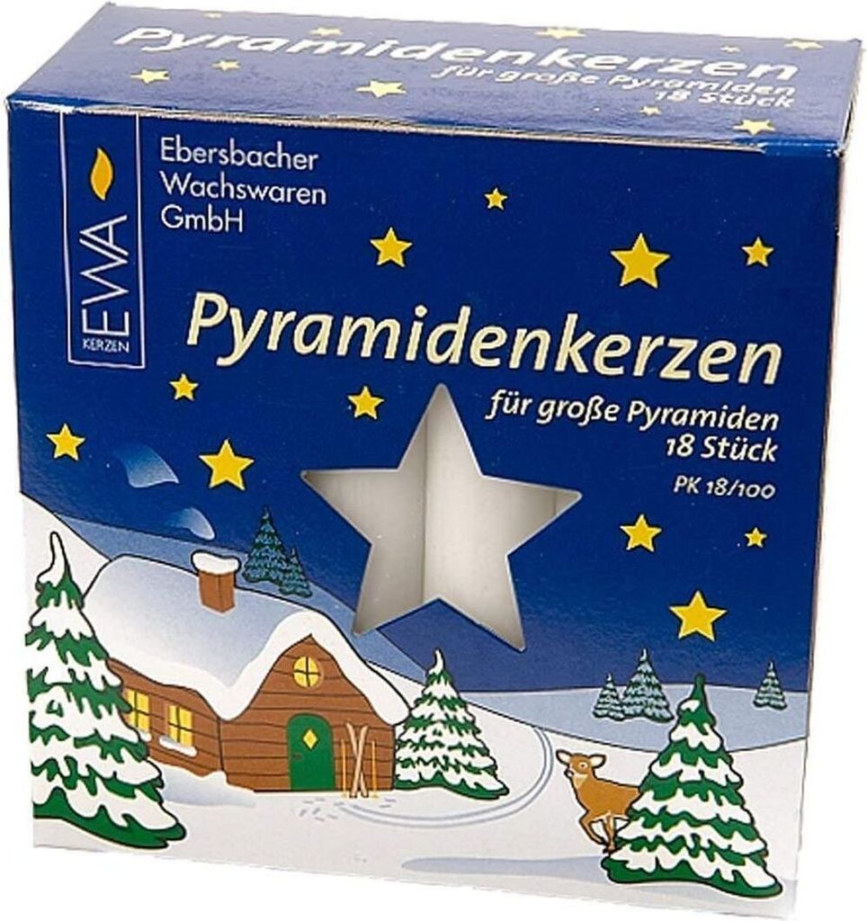Pyramidová svíčka 18 bílá 18x105mm Obrázek produktu 7